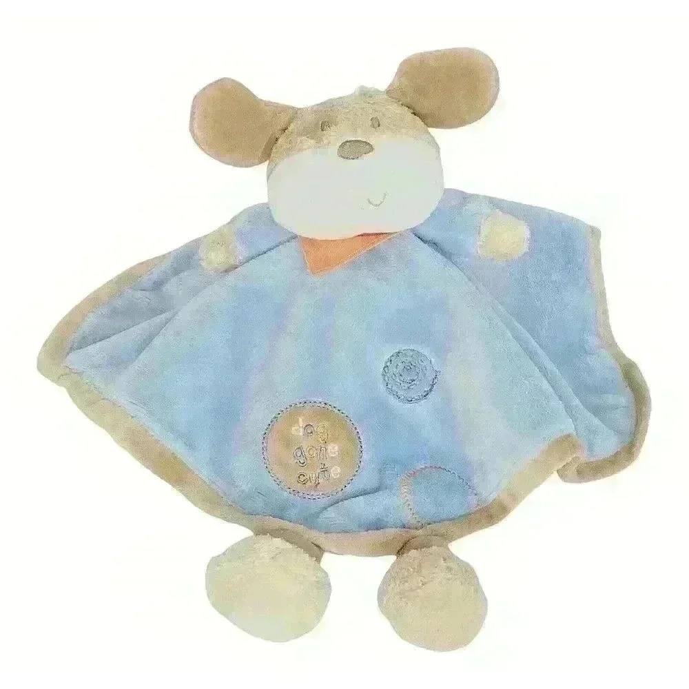Small Wonders Puppy Security Blanket Lovey Rattle with Feet and Scarf